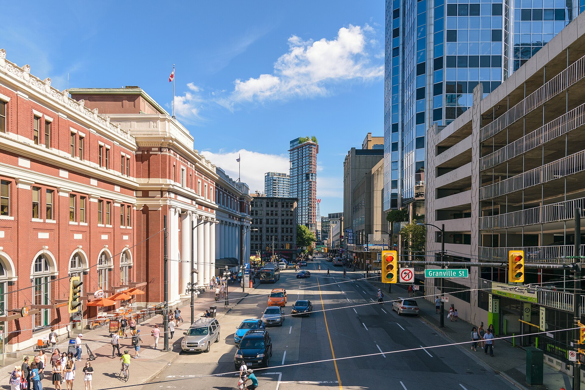 The old Canadian Pacific station on Granville Street, Waterfront Station